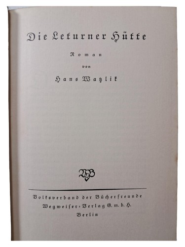 Die leturner hütte - leturner, hans